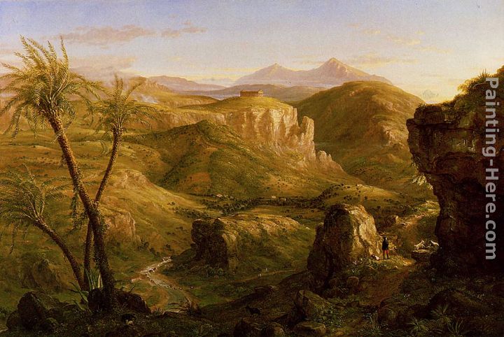 The Vale and Temple of Segesta, Sicily painting - Thomas Cole The Vale and Temple of Segesta, Sicily art painting